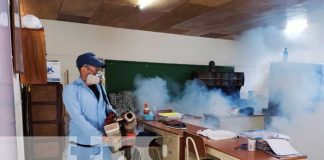 Foto: Fumigación y abatización en colegios de Matagalpa / TN8