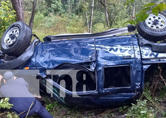 Foto: Seis personas lesionadas y una niña fallecida en accidente de tránsito en Telpaneca, Madriz / TN8