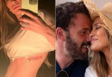 Jennifer Lopez sorprende con nuevo tatuaje dedicado a Affleck