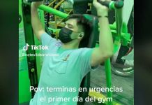 Fue al Gym por primera vez, pero terminó en urgencias