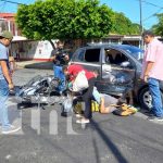 Foto: Motociclista con lesiones tras accidente en Managua / TN8