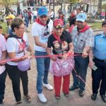 Autoridades locales de Diriamba inauguran primera etapa del parque central