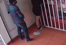 Graban a degenerado que se "estimula" detrás de una mujer