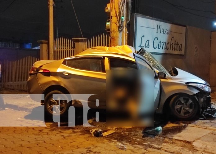 Foto: Tres lesionados y un fallecido en accidente por la Rotonda Universitaria, Managua / TN8