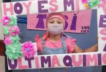 Niña de 8 años vence la leucemia