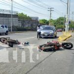 Managua: Causante y víctima de choque entre motos son llevados en la misma unidad