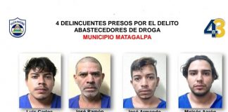 Policía captura a dos homicidas junto a otros delincuentes en Matagalpa