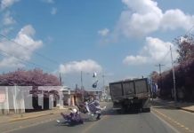 En estado reservado se encuentran motociclistas que impactaron a camión en Jinotepe