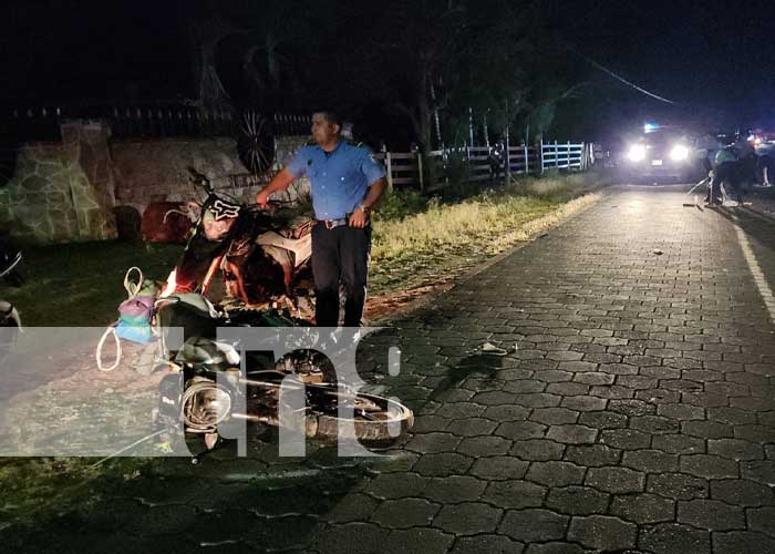 Choque de motos en Jalapa deja tres lesionados, entre ellos uno de gravedad