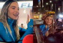 Caos en el tráfico causa Belinda al detenerse a saludar a los fans