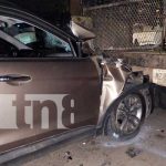 Foto: Fuerte colisión entre vehículos deja daños materiales en accidente de tránsito en Somoto / TN8