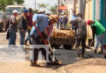 Calles nuevas en el barrio Hugo Chávez de Managua