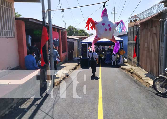 Foto: Nuevas calles en el barrio Hugo Chávez, en Managua / TN8