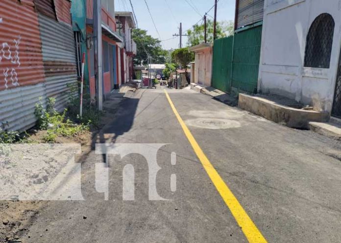 Foto: Nuevas calles en el barrio Hugo Chávez, en Managua / TN8