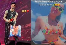 Anuel loco de amor ‘besó’ a Karol G