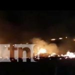 Incendio en plantío de caña mantuvo en vilo a familias de El Capulín #1, Granada