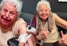 Abuelita sin tanto cuanto se hace su primer tatuaje 