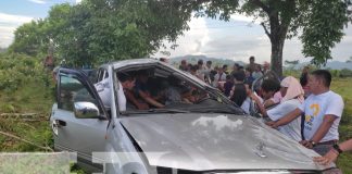 Accidente deja dos lesionados en la Comunidad El Sombrero en Rosita