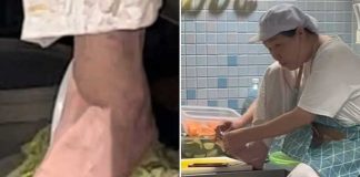 Sorprenden a cocinera de restaurante poniendo el "ingrediente secreto" (Video)