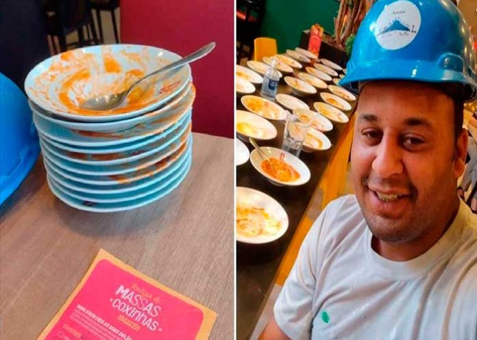 Un hombre aprovechó la promoción buffet, hartandosé 15 platos y lo echan