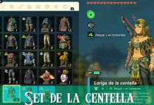 Armadura de la centella en Zelda Tears of the Kingdom