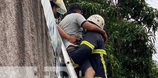 Foto: Joven obrero recibe descarga eléctrica en Juigalpa / TN8