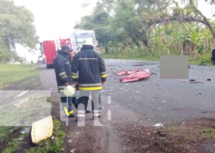 Foto:Fatal colisión en El Coral, Chontales: Dos muertos y un herido en trágico accidente / TN8 