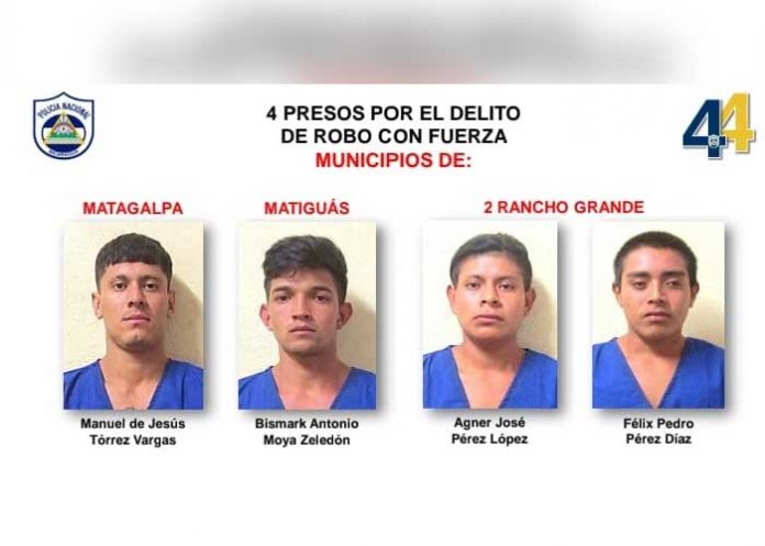 Policía Nacional en Matagalpa realiza la captura de 15 supuestos delincuentes