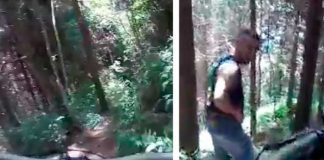 ¡Atrapados! Ciclista descubre a una pareja haciendo el amor en el bosque