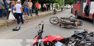 Dos motociclistas impactan y uno queda lesionado en Juigalpa, Chontales