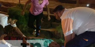 Peatón lesionado al ser atropellado por motociclista en Bo. Nuevo Amanecer, Juigalpa