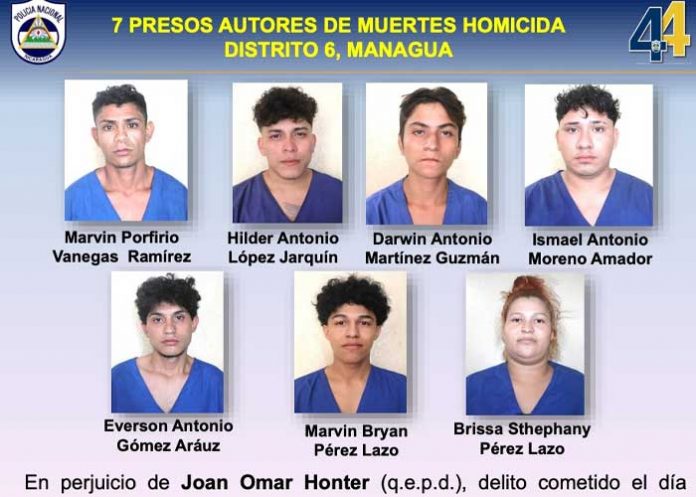 Presentan a 7 presuntos autores de una muerte homicida en el barrio Canadá Sur