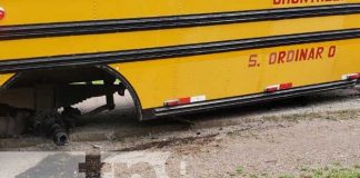 Foto: Ciclista lesionado al ser impactado por una llanta de un bus en La Libertad, Chontales / TN8