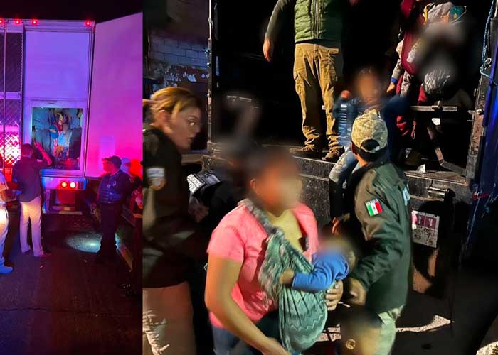 Rescatan en México a migrantes que viajaban en un tráiler