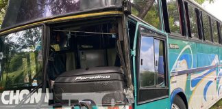 Foto: Choque entre buses en la carretera San Carlos a Juigalpa / TN8