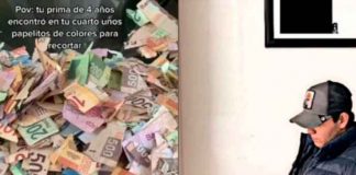 Corta los ahorros de su primo al pensar que eran papelitos de colores (Video)