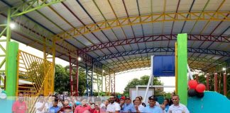 Foto: Inauguran construcción de cancha municipal multiuso en El Viejo / TN8