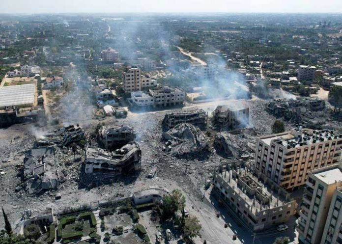 Devastación en Gaza por taques aéreo israelí destruyen Torres de Azzahra