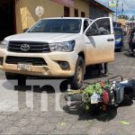 Colisionado por una camioneta en Juigalpa, Chontales