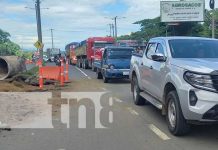 Foto: "Pegadero" en la carretera cercana a Ciudad Sandino / TN8