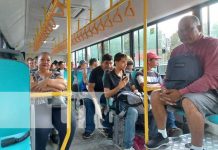 Foto: Usuarios en nuevos buses en Ciudad Sandino / TN8