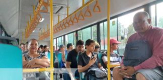 Foto: Usuarios en nuevos buses en Ciudad Sandino / TN8