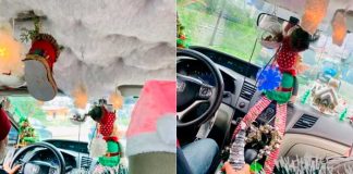 Foto: Taxista adorna su carro mejor que el de 'santa claus' /cortesía