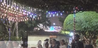 Inauguración de las luces navideñas en el Parque Central de Estelí