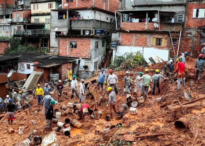 7 muertos y casas destrozadas deja tormenta en Brasil