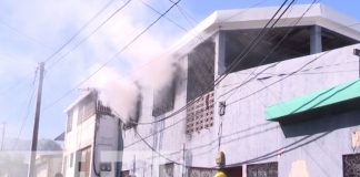 Foto: Incendio en segunda planta de una vivienda en Bolonia, Managua / TN8