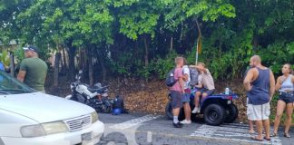 Accidente en la Cuesta de Tilgüe involucra a carro y motocicleta en Ometepe