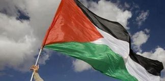 Foto: Una persona sujetando una bandera de Palestina