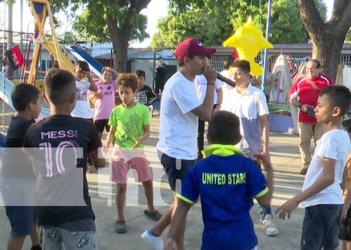 Foto: Niños y niñas disfrutan de juegos tradicionales en el D-IV de Managua/TN8