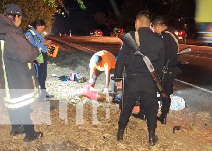 Foto: Motociclista salva su vida gracias al casco en Estelí/TN8